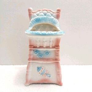 Vintage Ceramic Nursery  Reveal Party High chair Planter Relpo Japan #C026